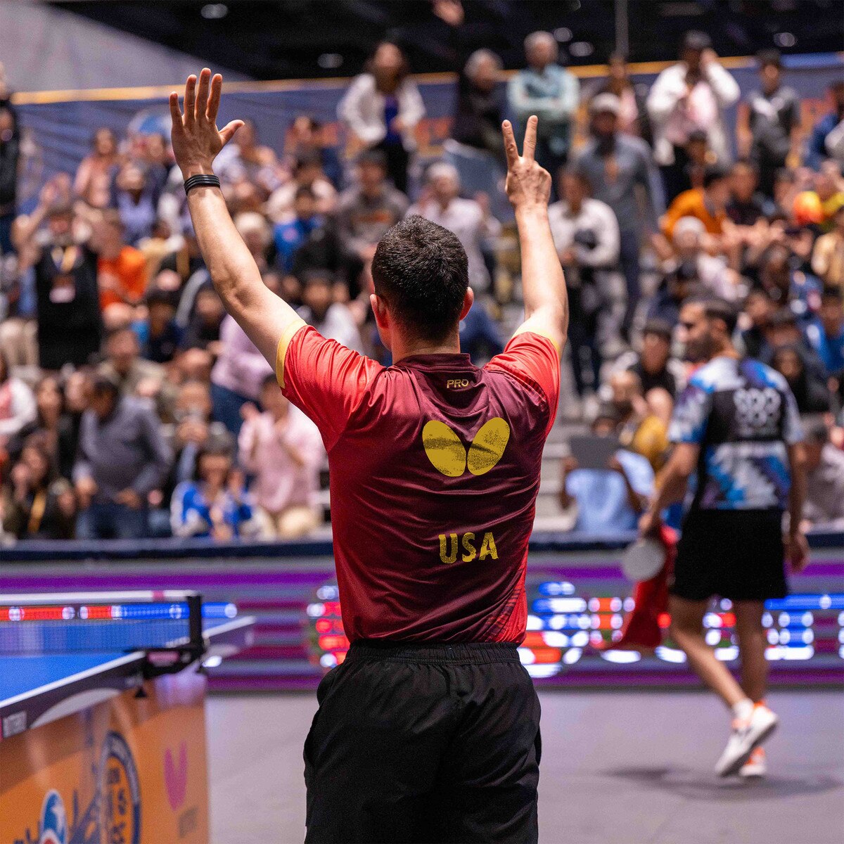 Butterfly Table Tennis USA Team Shirt 26 - Red - Kanak Jha Wins #7